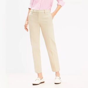 LOFT Size 14 The Riviera Slim Pants in Soft Wheat Cotton/Rayon/Spandex Pockets
